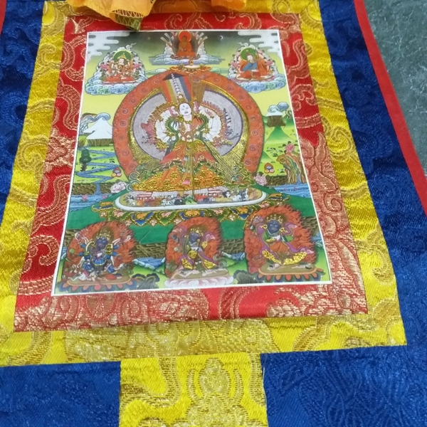 Tranh Thangka Phật Bạch Tản Cái_35x20cm